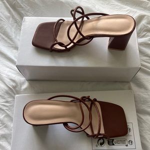 Shein Square Toe Block Heels